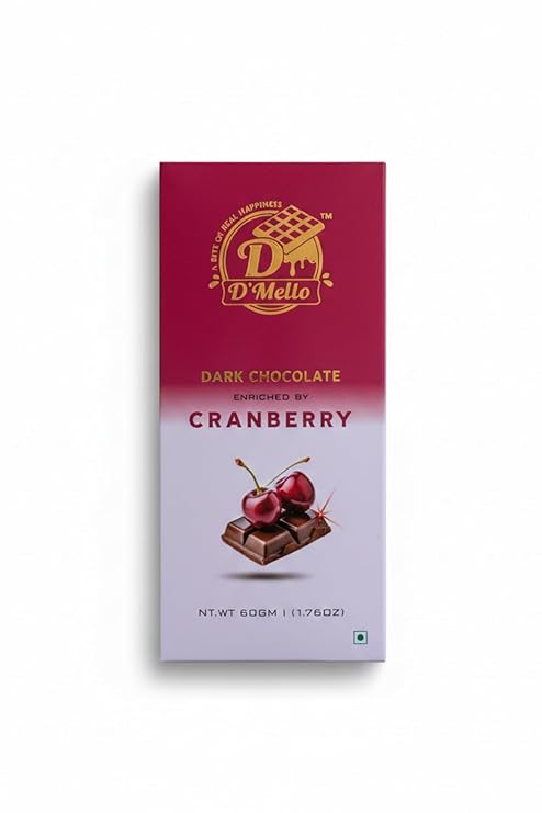 D'Melto Cranberry Dark Chocolate